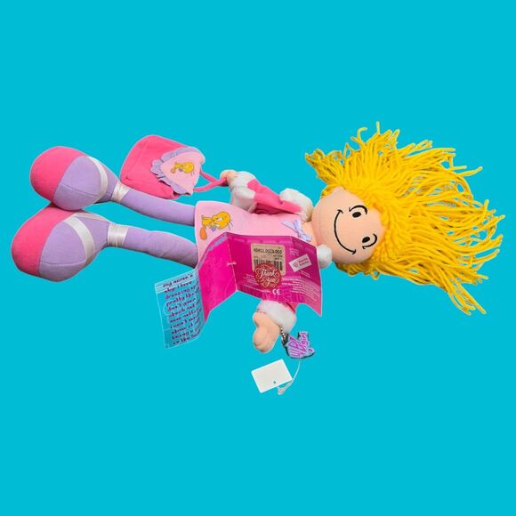 2000 Warner Bros Sky Yellow Hair 13" Plush Toy Doll Pink Tweety Bird Dress Purse - Picture 6 of 13